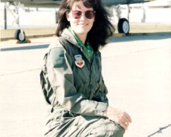 Suzanne Arthur in flight suit Suzanne Arthur in flight suit