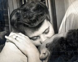 Grandpa Chuck Purcell kissing Grandma Lillian Purcell Grandpa Chuck Purcell kissing Grandma Lillian Purcell